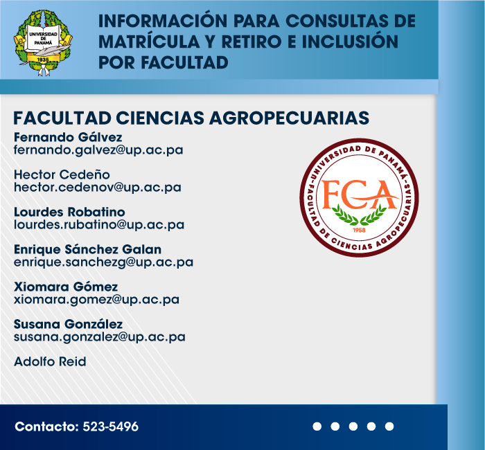 contactos ciencias agropecuarias campus