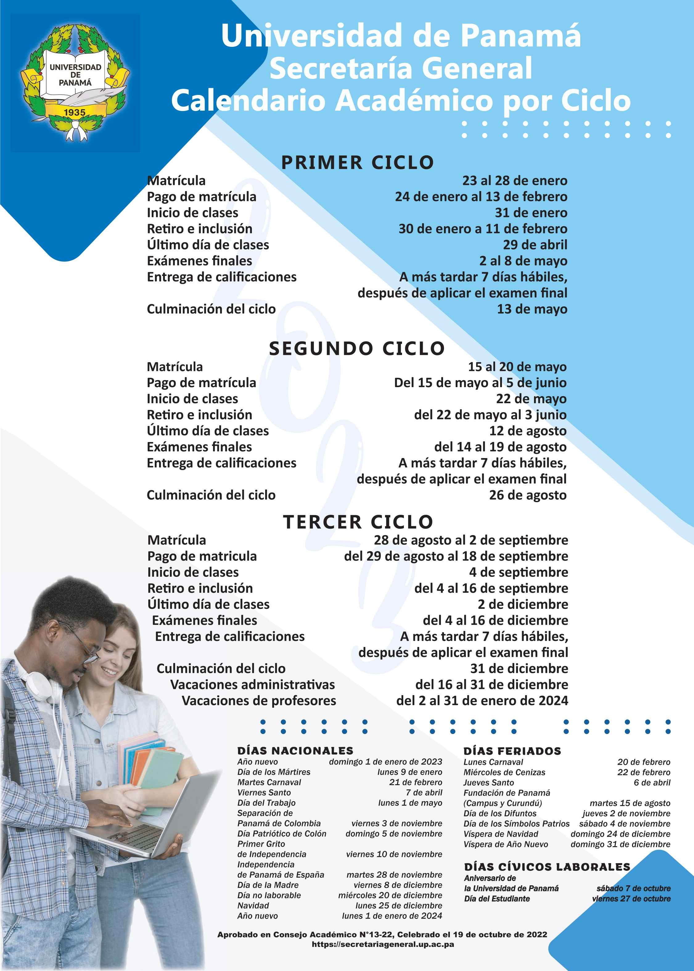 calendario académico por ciclo 2023